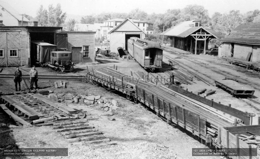 Postcard: Bridgton & Harrison Railroad Yard, Bridgton, Maine